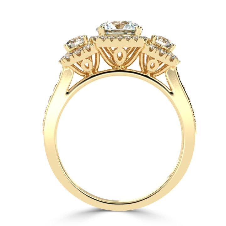 Celestial Elegance: The Tri-Level Solitaire Diamond Ring