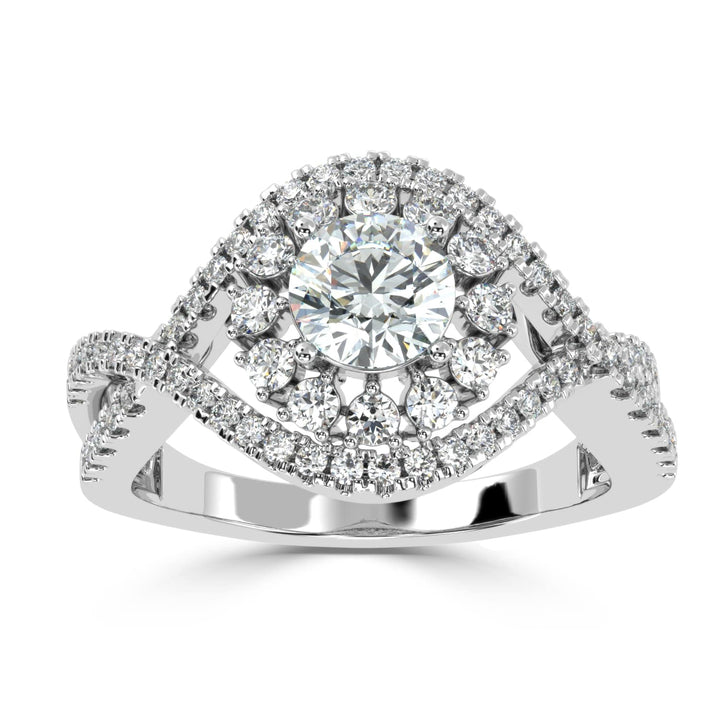 Radiant Crossroads: Solitaire Diamond Ring