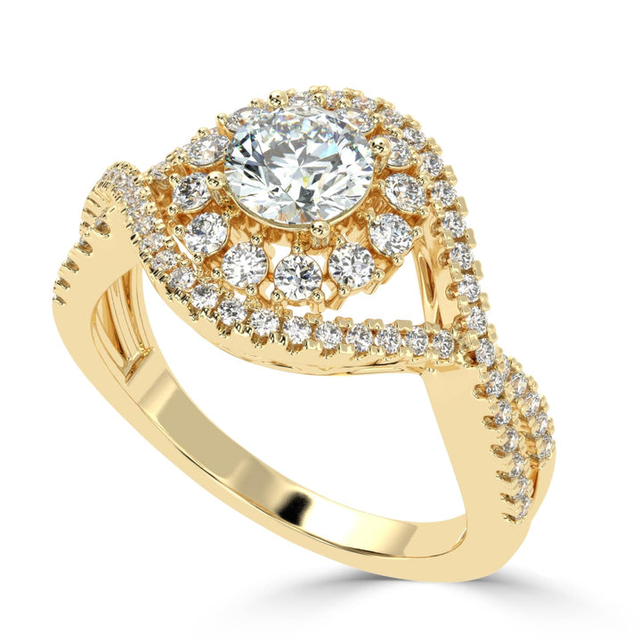 Radiant Crossroads: Solitaire Diamond Ring