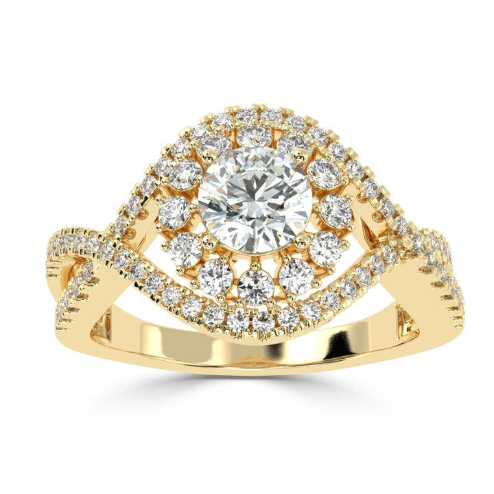 Radiant Crossroads: Solitaire Diamond Ring