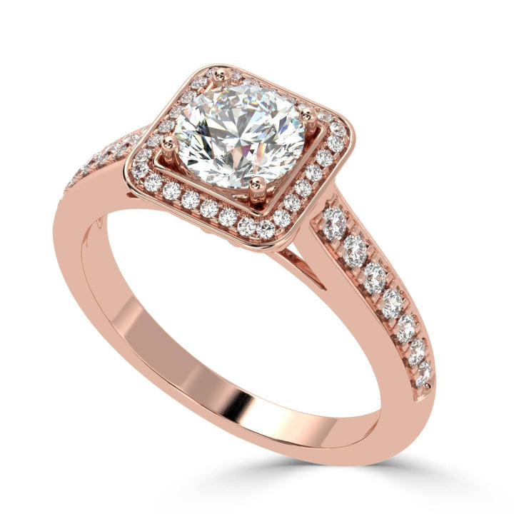 Radiant Symmetry: Diamond Solitaire Ring