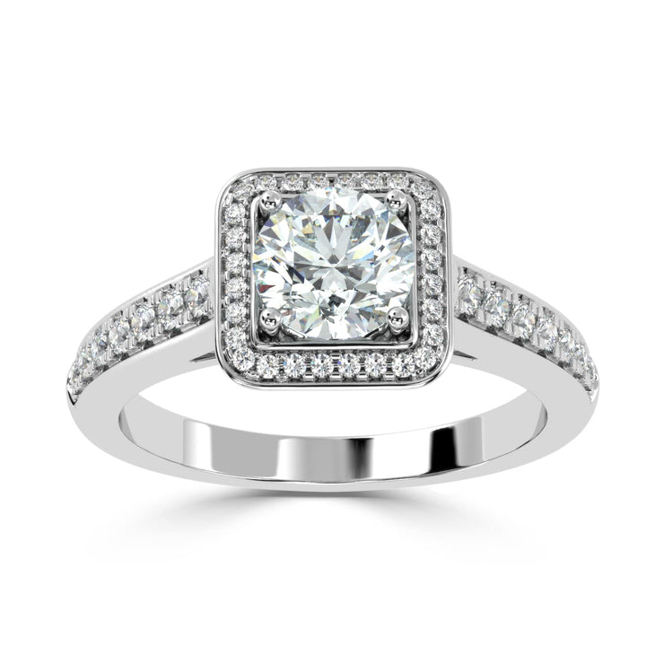Radiant Symmetry: Diamond Solitaire Ring