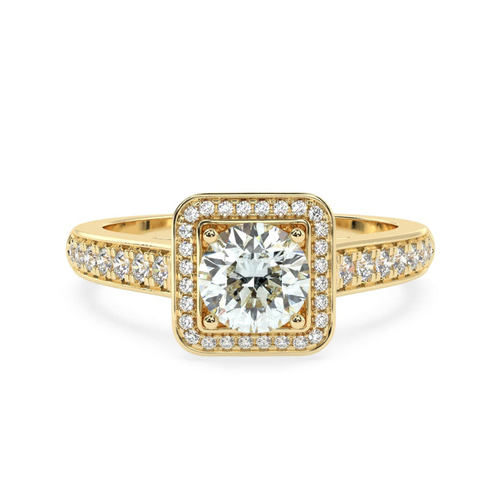 Radiant Symmetry: Diamond Solitaire Ring