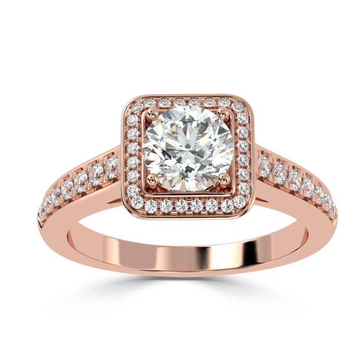 Radiant Symmetry: Diamond Solitaire Ring