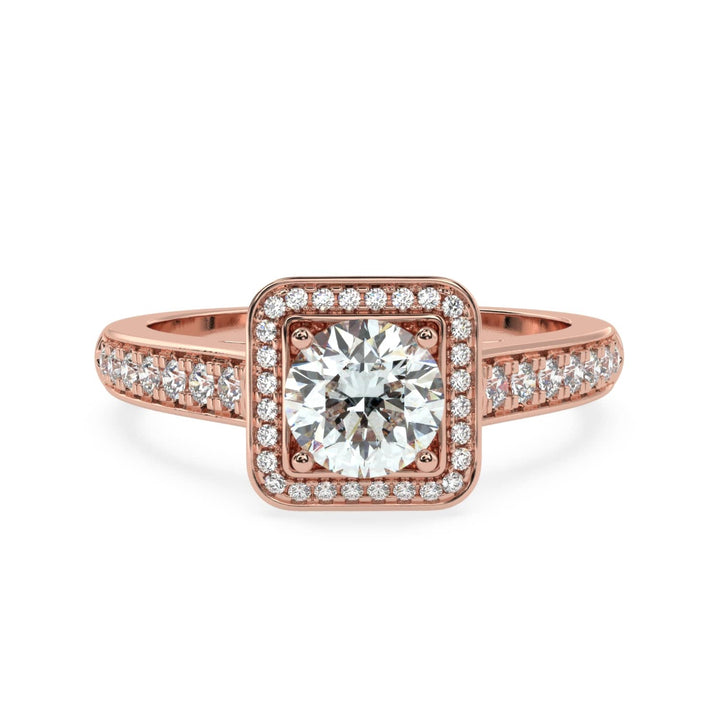 Radiant Symmetry: Diamond Solitaire Ring