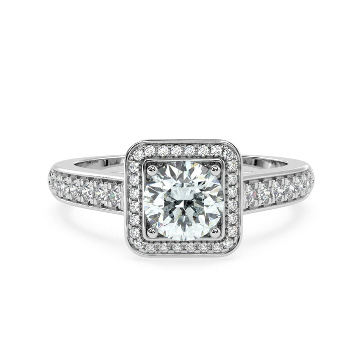 Radiant Symmetry: Diamond Solitaire Ring