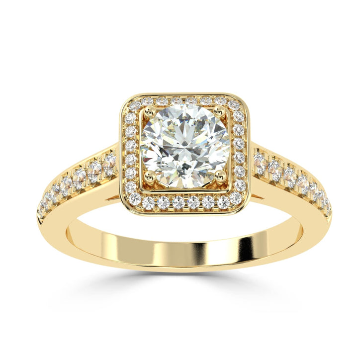 Radiant Symmetry: Diamond Solitaire Ring