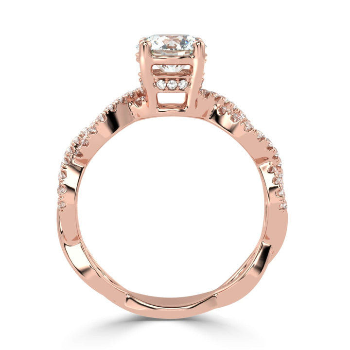 Twisted Brilliance: Crisscross Solitaire Diamond Ring