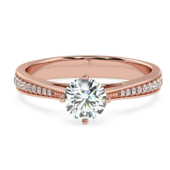 Aphrodite's Grace: Solitaire Diamond Ring of Eternal Love