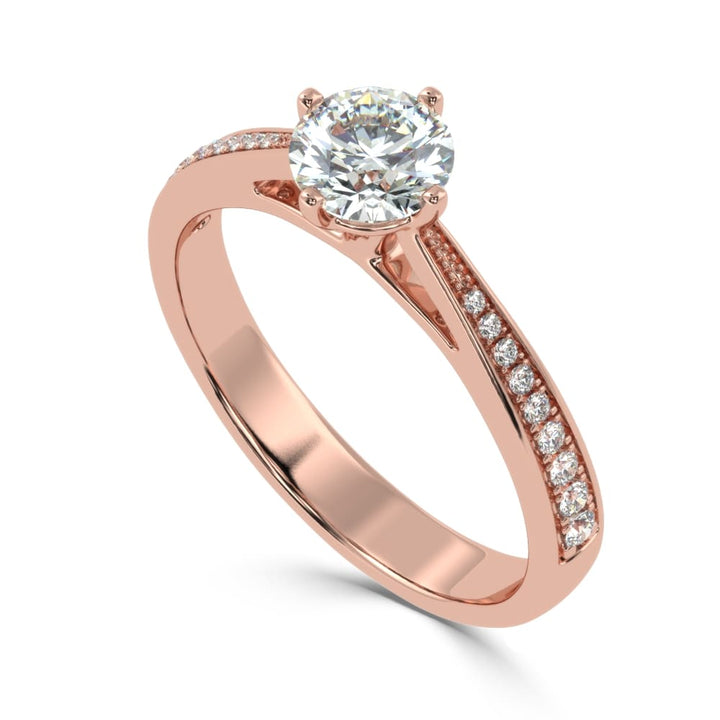 Aphrodite's Grace: Solitaire Diamond Ring of Eternal Love