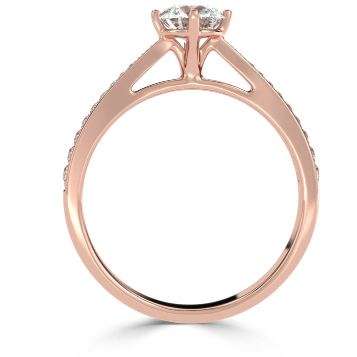 Aphrodite's Grace: Solitaire Diamond Ring of Eternal Love