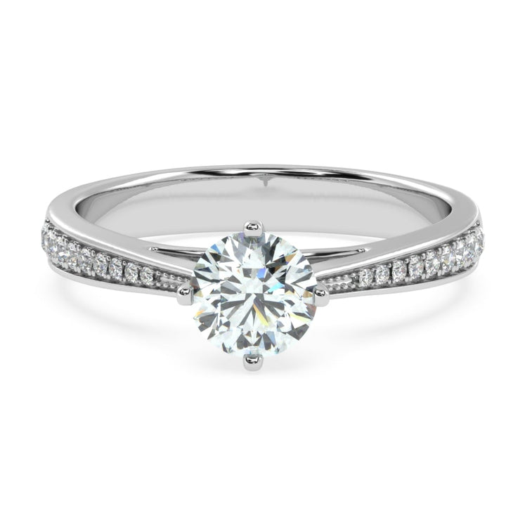 Aphrodite's Grace: Solitaire Diamond Ring of Eternal Love