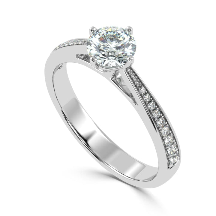 Aphrodite's Grace: Solitaire Diamond Ring of Eternal Love