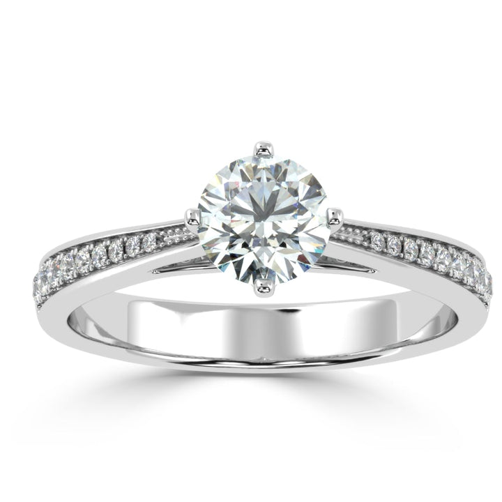 Aphrodite's Grace: Solitaire Diamond Ring of Eternal Love