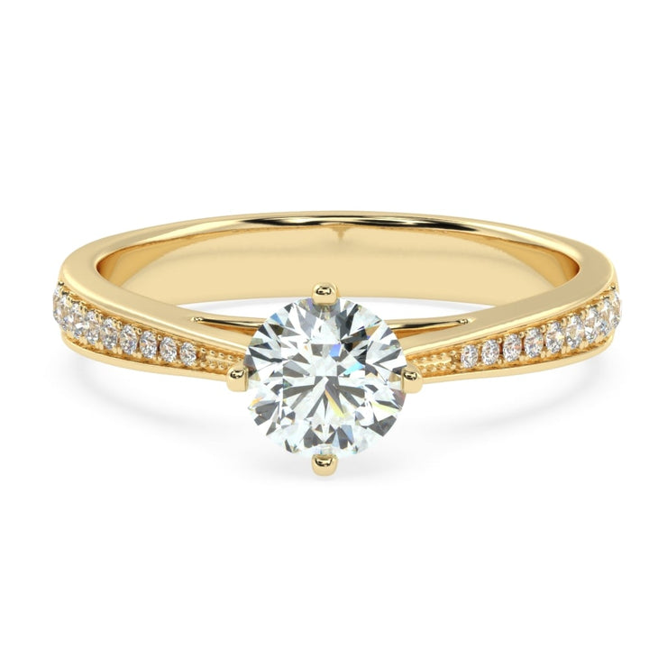 Aphrodite's Grace: Solitaire Diamond Ring of Eternal Love