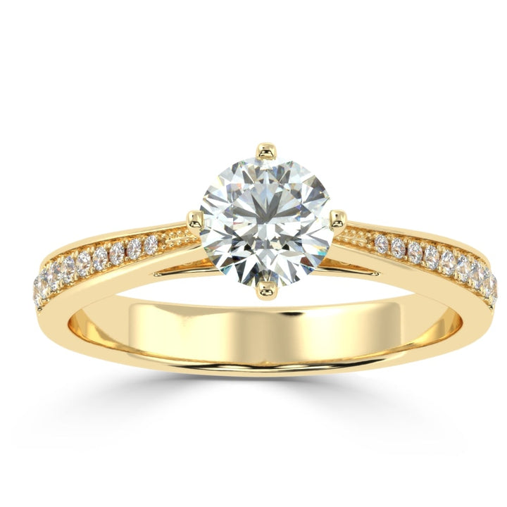 Aphrodite's Grace: Solitaire Diamond Ring of Eternal Love