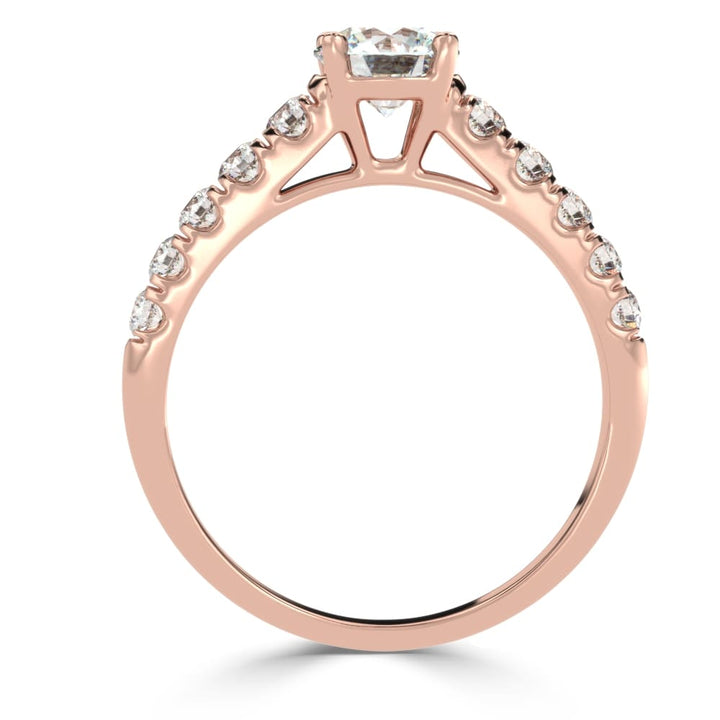 Athenian Radiance: The Dance of Eternity Solitaire Diamond Ring