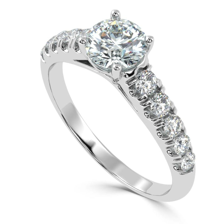 Athenian Radiance: The Dance of Eternity Solitaire Diamond Ring