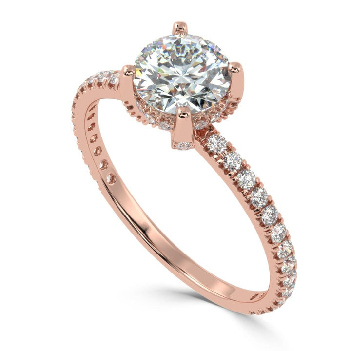Enchanted Allure: The Prong and Micro Pave Solitaire