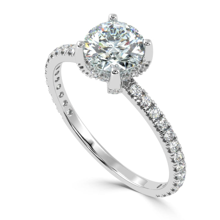 Enchanted Allure: The Prong and Micro Pave Solitaire