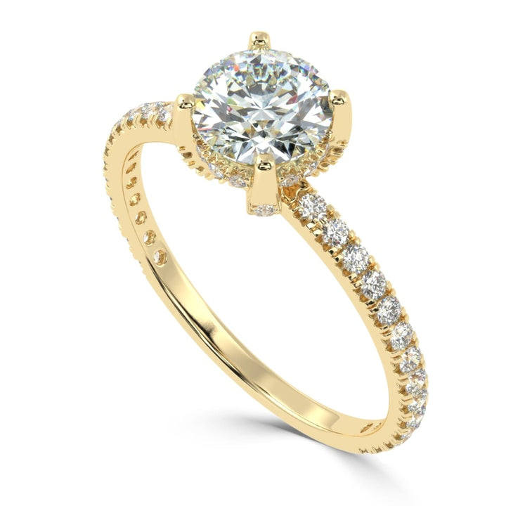 Enchanted Allure: The Prong and Micro Pave Solitaire