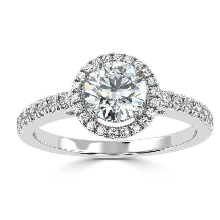 Eternal Brilliance: The Halo and Micro Pave Diamond Solitaire Ring