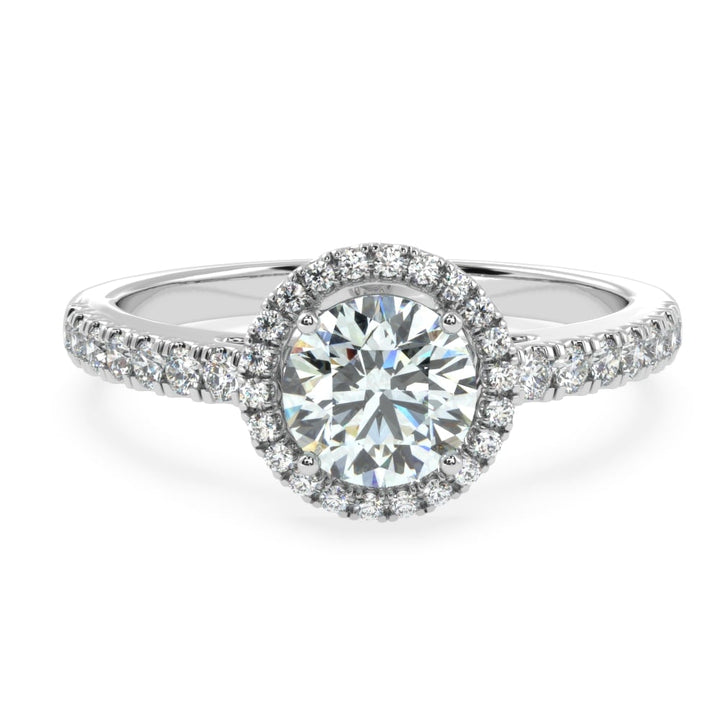 Eternal Brilliance: The Halo and Micro Pave Diamond Solitaire Ring