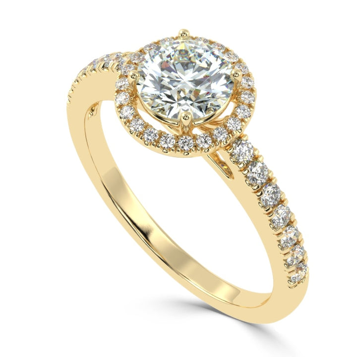 Eternal Brilliance: The Halo and Micro Pave Diamond Solitaire Ring