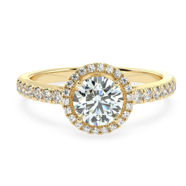 Eternal Brilliance: The Halo and Micro Pave Diamond Solitaire Ring