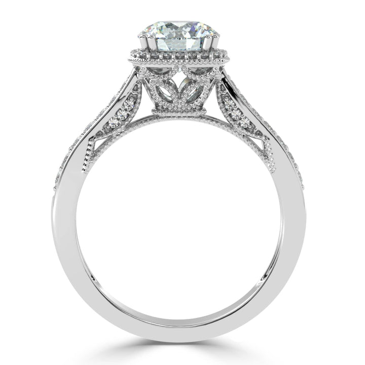 Eternal Brilliance Solitaire Diamond Ring with Micro Pave Setting