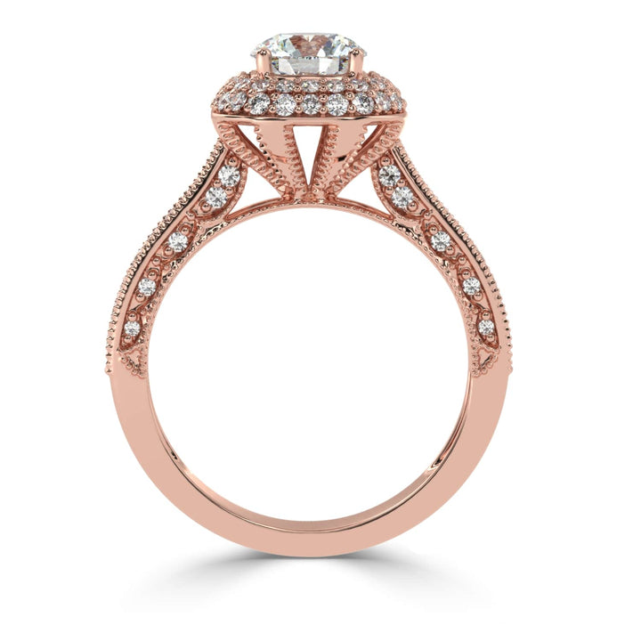 Dazzling Twin Halo Solitaire Diamond Ring