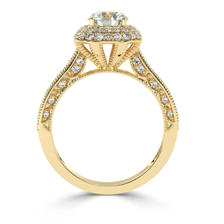 Dazzling Twin Halo Solitaire Diamond Ring