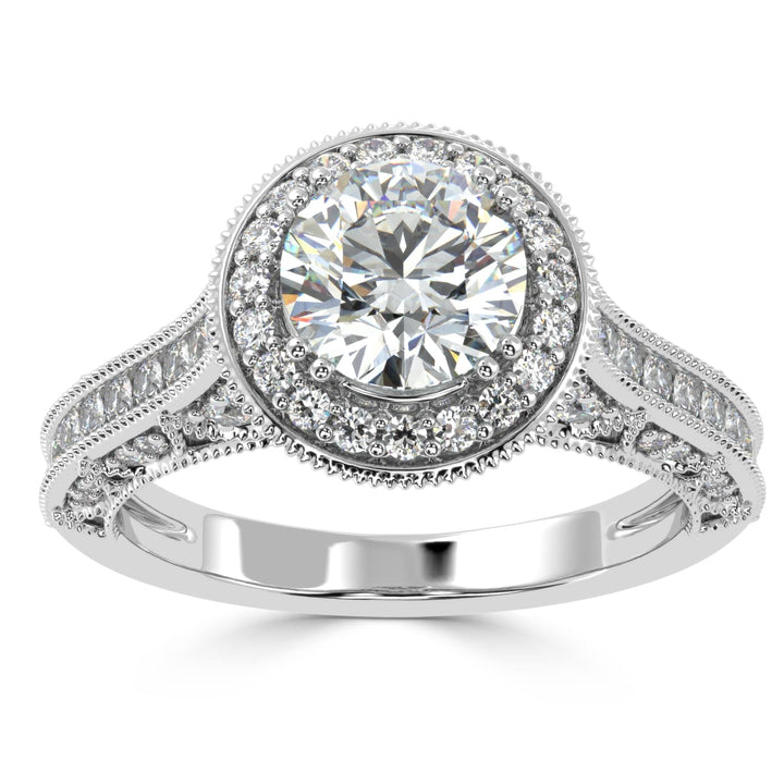 Radiant Halo Elegance Solitaire Diamond Ring