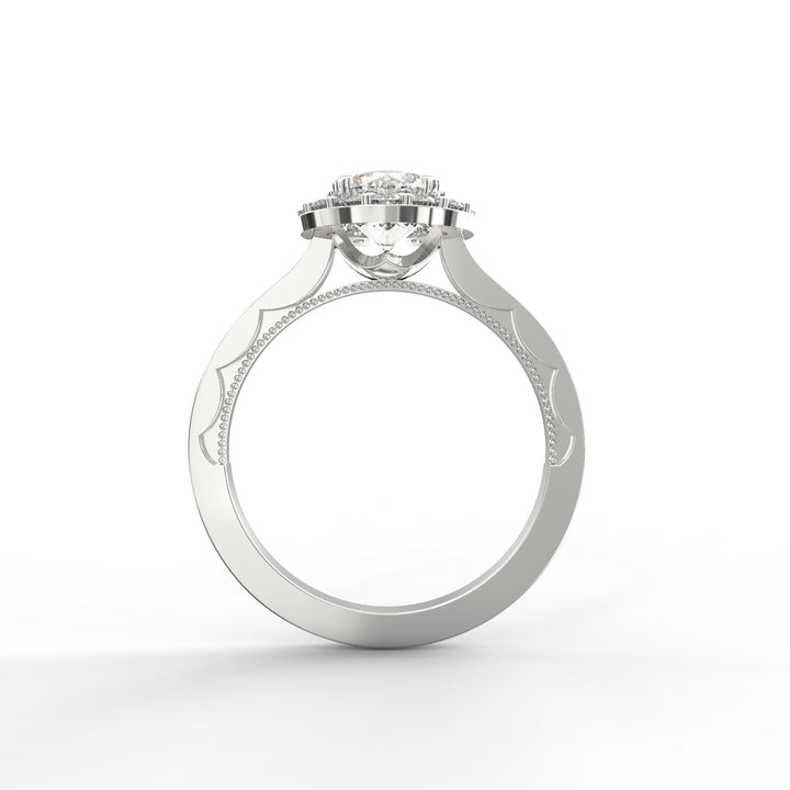 Radiant Embrace Solitaire Diamond Proposal Ring