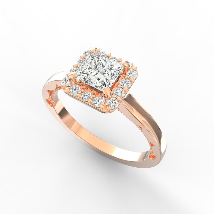Princess's Eternity Princess Cut Solitaire Diamond Proposal Ring.