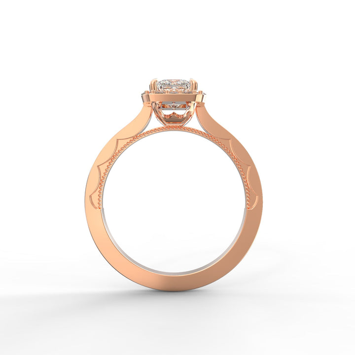 Princess's Eternity Princess Cut Solitaire Diamond Proposal Ring.