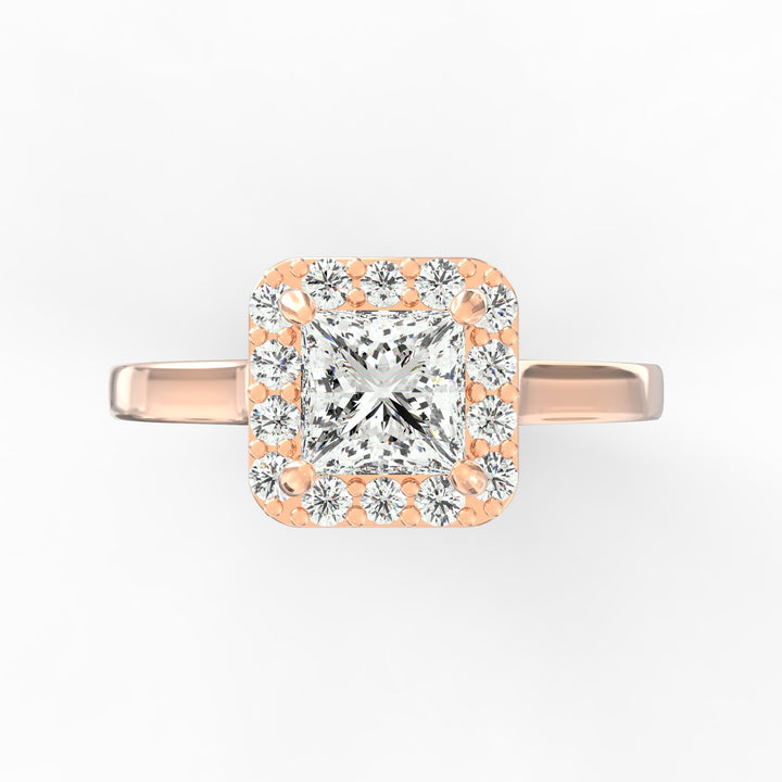 Princess's Eternity Princess Cut Solitaire Diamond Proposal Ring.