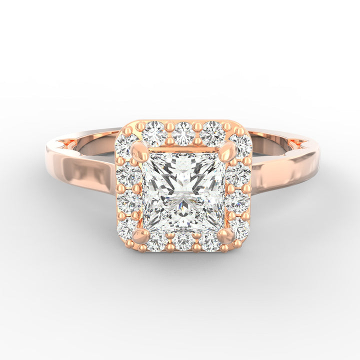Princess's Eternity Princess Cut Solitaire Diamond Proposal Ring.