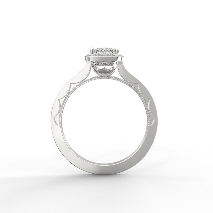 Princess's Eternity Princess Cut Solitaire Diamond Proposal Ring.