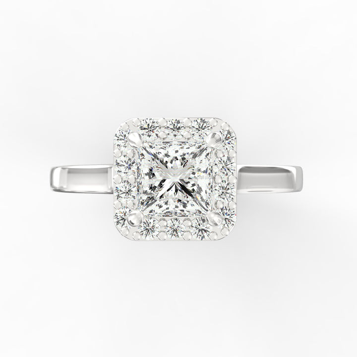 Princess's Eternity Princess Cut Solitaire Diamond Proposal Ring.