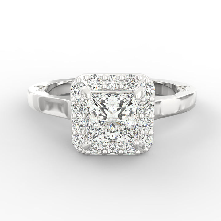 Princess's Eternity Princess Cut Solitaire Diamond Proposal Ring.