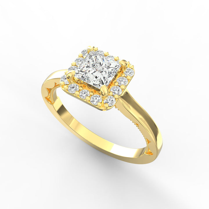 Princess's Eternity Princess Cut Solitaire Diamond Proposal Ring.