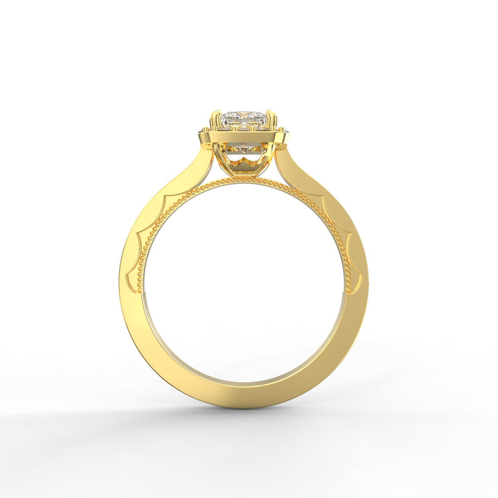 Princess's Eternity Princess Cut Solitaire Diamond Proposal Ring.