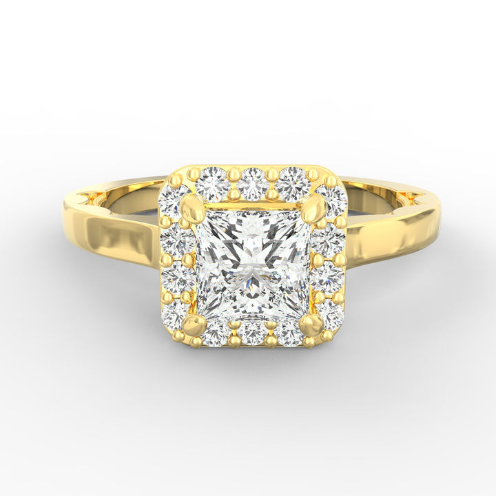 Princess's Eternity Princess Cut Solitaire Diamond Proposal Ring.