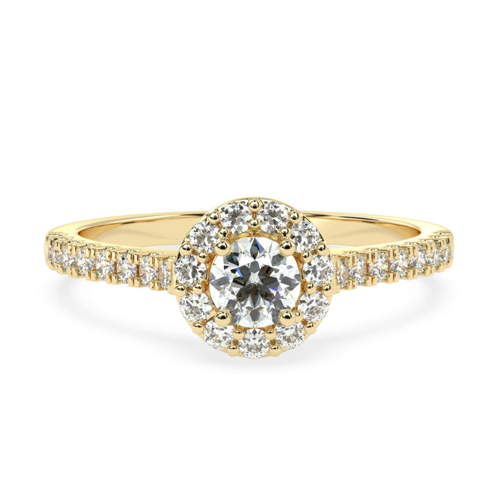 Haloed Splendor Solitaire Diamond Ring
