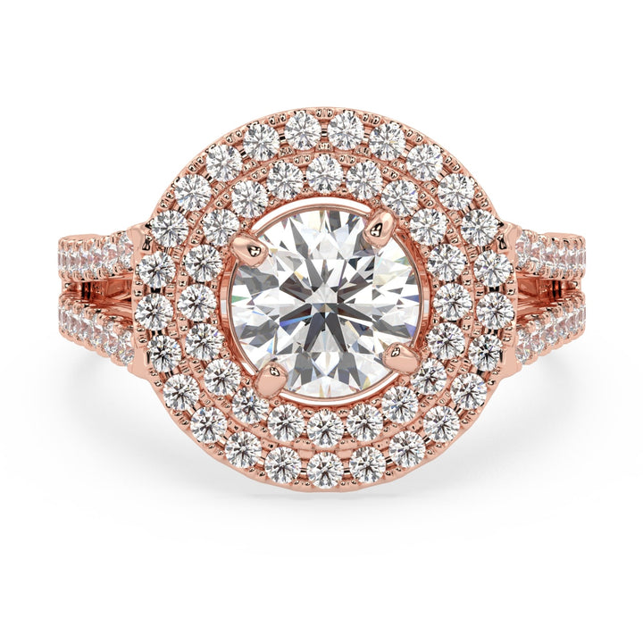 Radiant Halo Splendor Halo Solitaire Diamond Ring