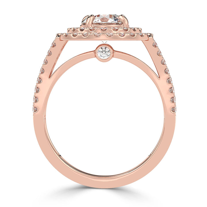 Radiant Halo Splendor Halo Solitaire Diamond Ring