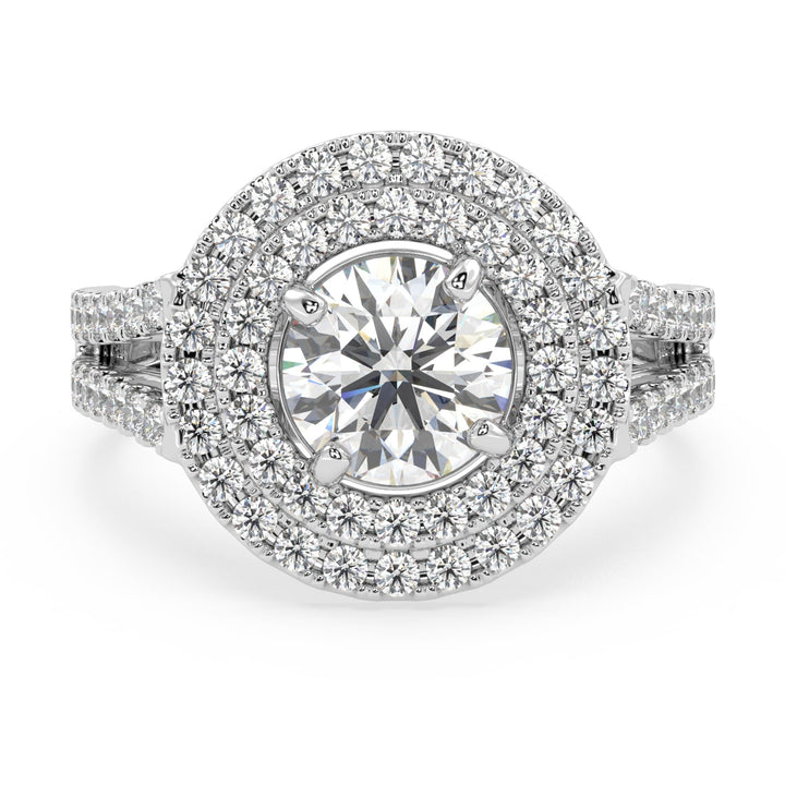 Radiant Halo Splendor Halo Solitaire Diamond Ring