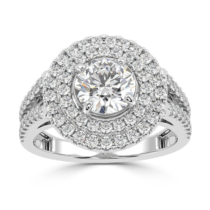Radiant Halo Splendor Halo Solitaire Diamond Ring