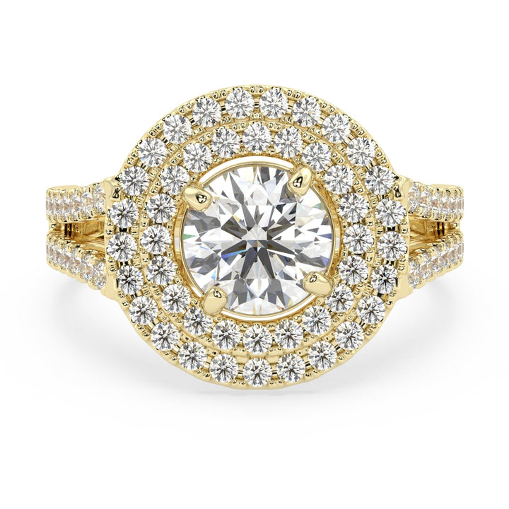 Radiant Halo Splendor Halo Solitaire Diamond Ring